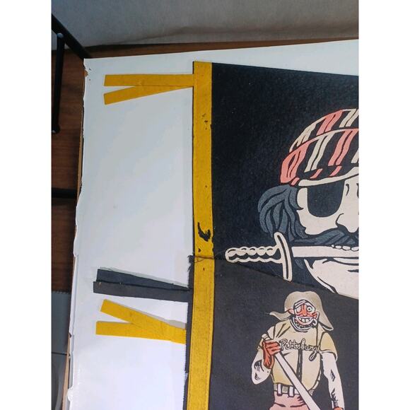 Vintage 1940s MLB Pittsburgh Pirates Baseball Pennant Collection Of 3 Rare Old - Picture 9 of 16